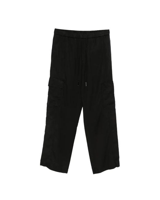 Iceberg Black Cargo-Pocket Trousers for men