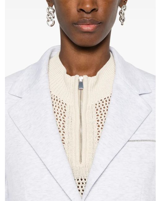 Peserico Blue Single-Breasted Blazer