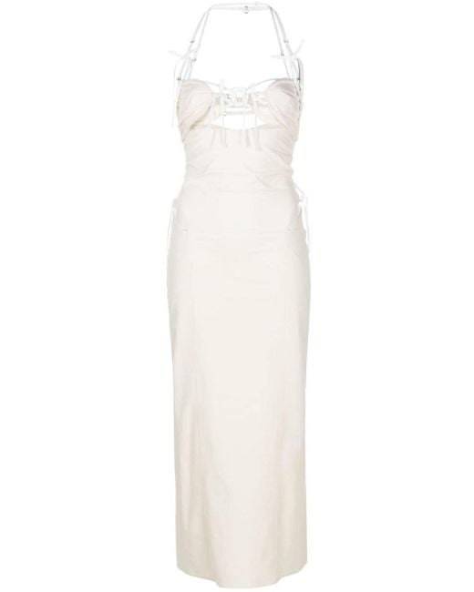 Jacquemus Midi-jurk Met Halternek in het White