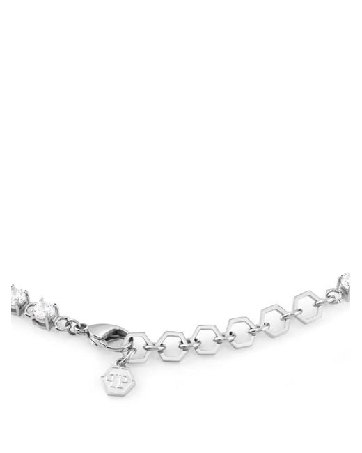 Philipp Plein White Thunder Lady Necklace