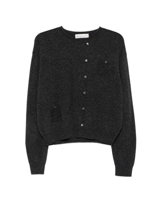 Phisique Du Role Black Round-Neck Cardigan