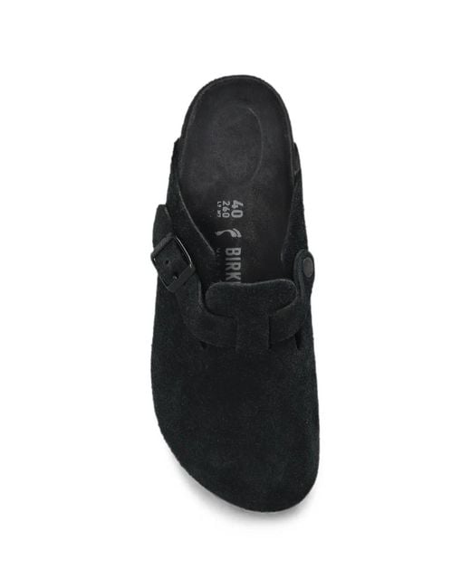 Birkenstock Black Boston Leather Clogs