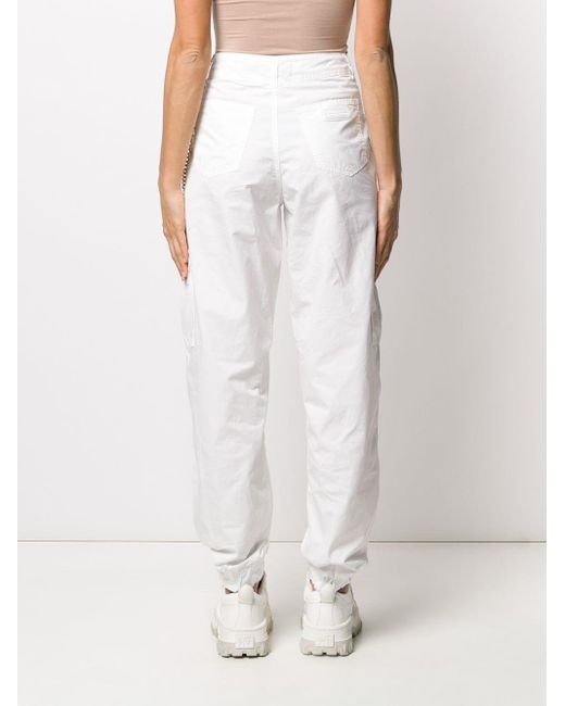 white baggy cargo pants