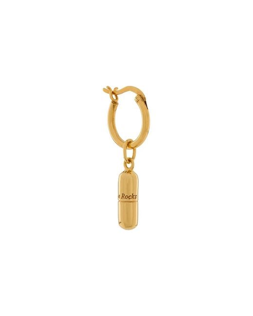 True Rocks White Pill Hoop Earring