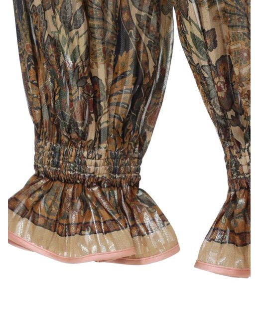Valentino Garavani Natural Voyage Imaginaire-Print Balloon Trousers