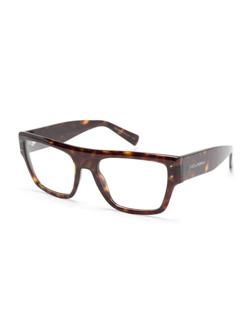 Dolce & Gabbana Brown Dg3384 Rectangle-Frame Glasses for men