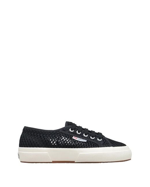 Superga White 2750 Mesh Sneakers