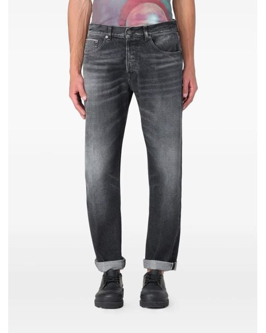 Dondup Gray Distressed Jeans for men