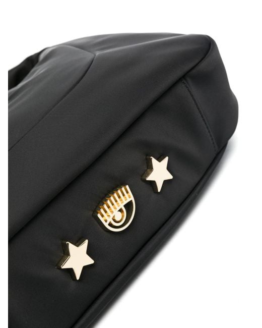 Chiara Ferragni Black Logo-lettering Shoulder Bag