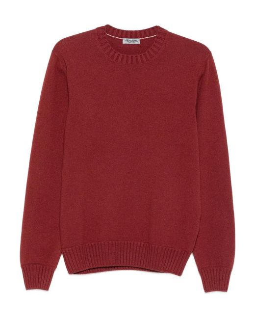 Vengera Red Round-Neck Sweater for men