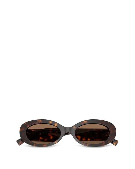 Dolce & Gabbana Brown Devotion Oval-Frame Sunglasses