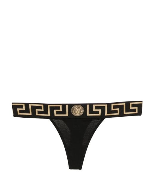 String Greca Border Versace en coloris Black