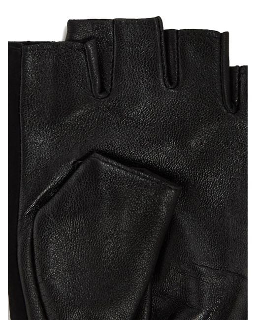 Karl Lagerfeld Black Fingerless Gloves
