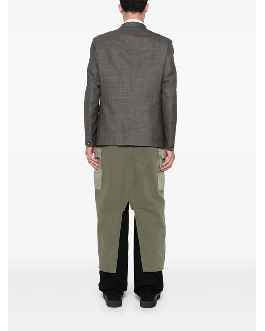 Junya Watanabe Gray Panelled Coat for men