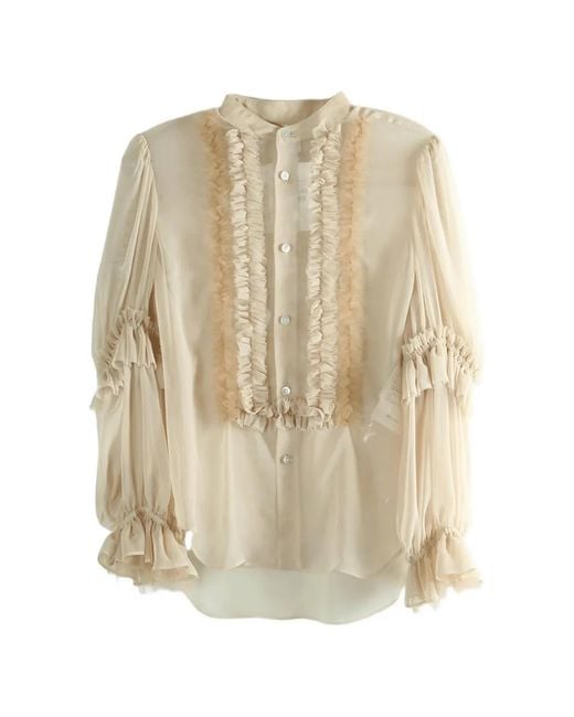 Noir Kei Ninomiya White Ruffled Shirt