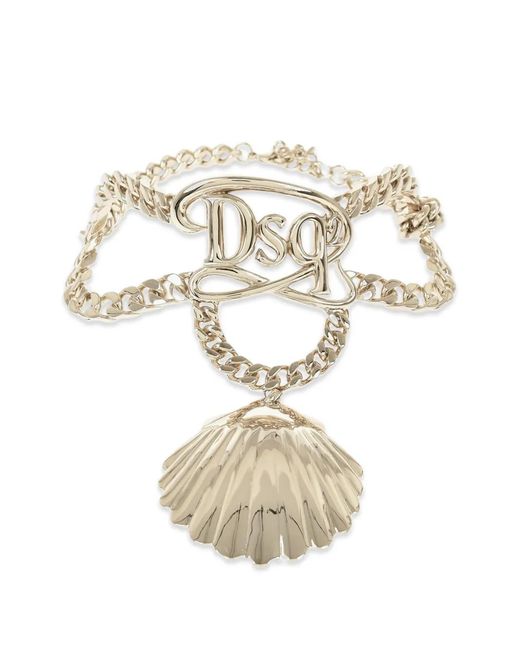 DSquared² White Collier À Logo