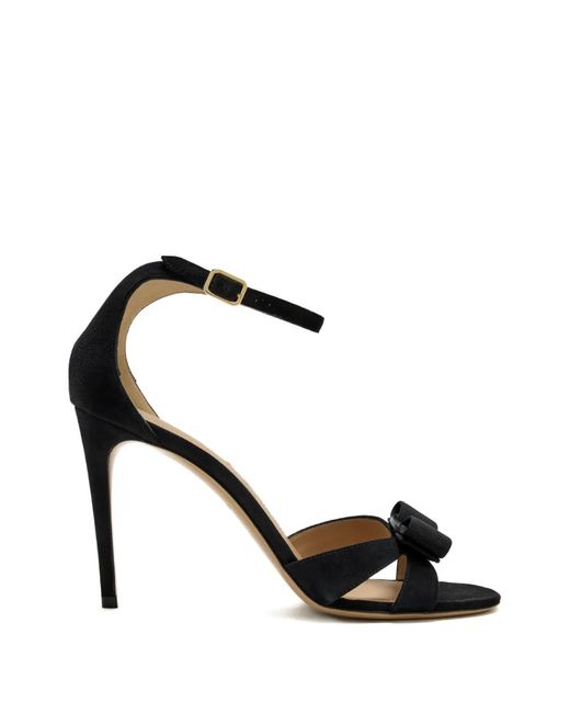 Ferragamo Black Vara Bow Sandals