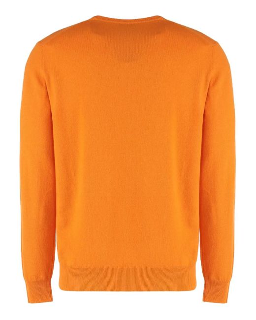 Moorer Orange Pull À Encolure Ronde for men