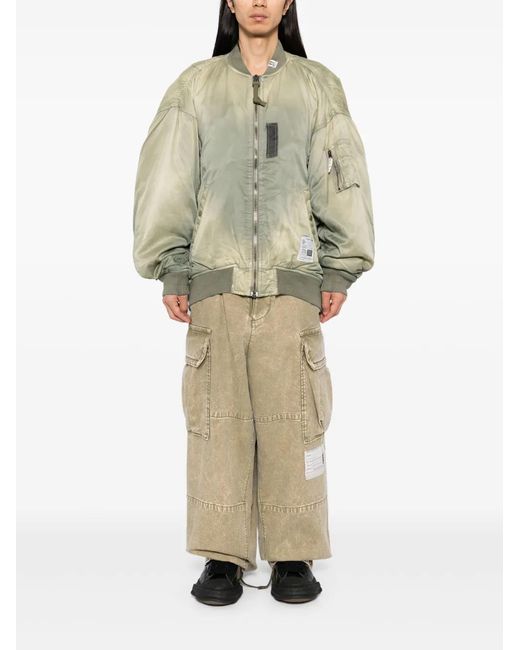 Maison Mihara Yasuhiro Green Aged Flight Jacket for men