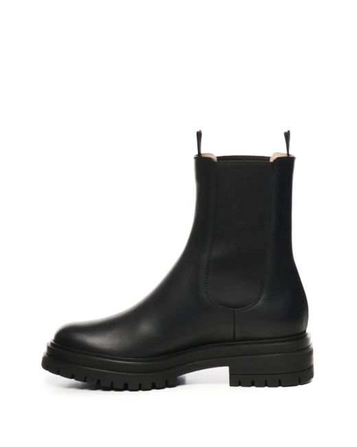 Gianvito Rossi Black Elastic-Panel Boots