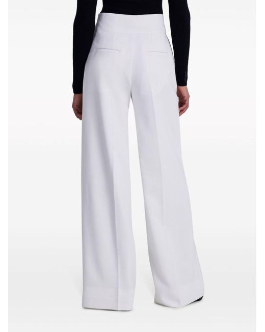 Altuzarra White Rudy High-waist Trousers