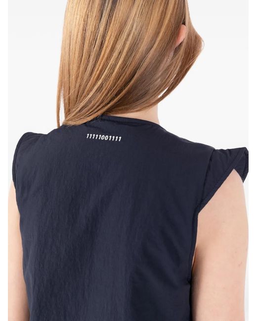 Societe Anonyme Blue V-Neck Tie-Detail Vest