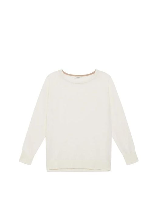 Maliparmi White Crew Neck Sweater