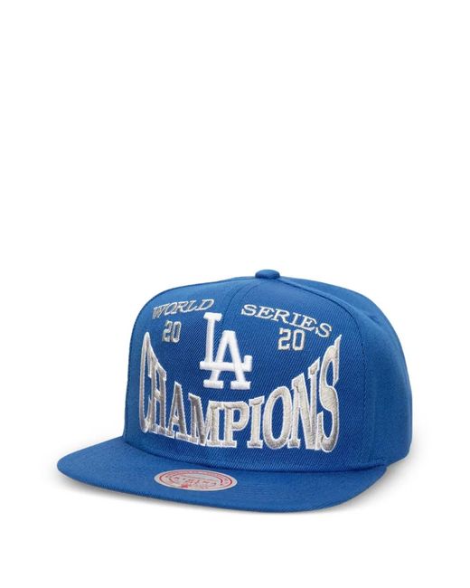 Mitchell & Ness Blue Mlb 2020 Los Angeles Dodgers Embroidered Snapback Cap for men