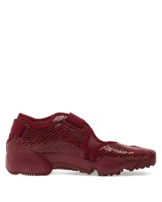 Nike Red Air Rift Embossed Strap Sneakers