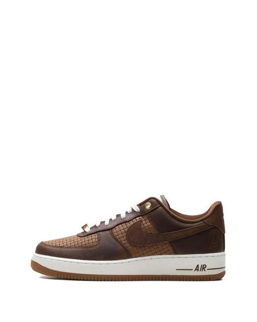Nike Brown Air Force 1 Woven Low-Tops for men