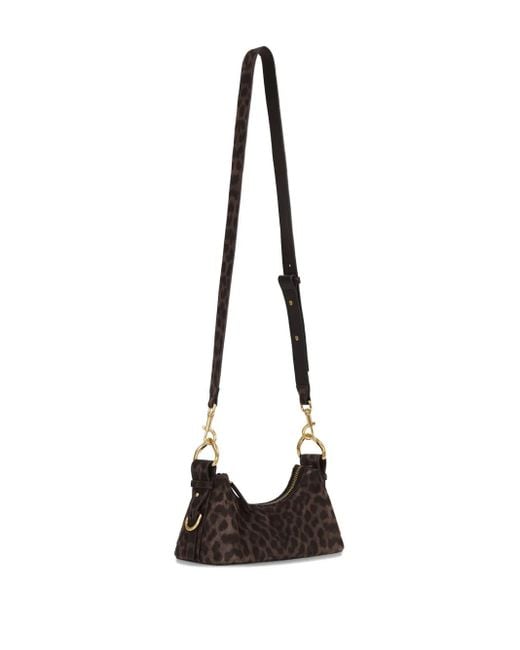 POTAMY Black Leopard Shoulder Bag