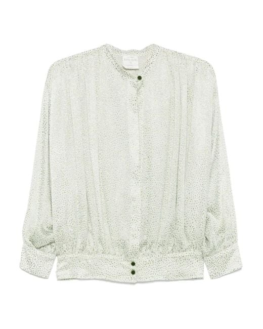 Forte Forte White Abstract-Pattern Blouse
