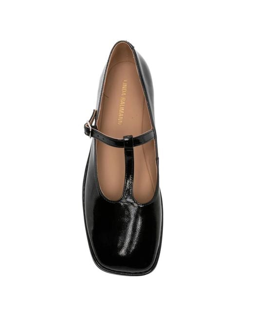 Linda Baumann Black T-Bar Pumps