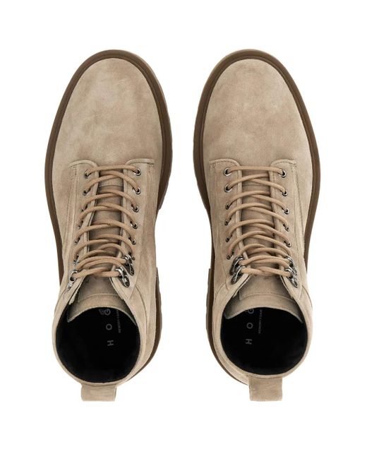 Hogan Brown H673 Suede Boots for men