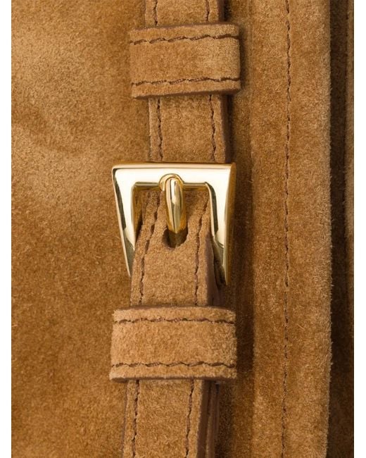 Prada Brown Bonnie Small Suede Shoulder Bag