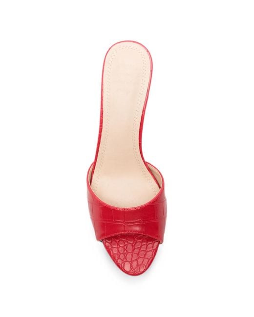Twentyfourhaitch Pink Brandinchi Croc-Effect Stiletto Sandals