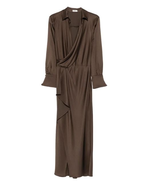 Jonathan Simkhai Brown Wrap-Front Maxi Dress