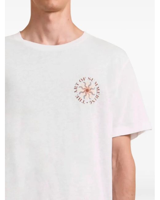 Frescobol Carioca White T-Shirt Dinis À Imprimé Graphique for men