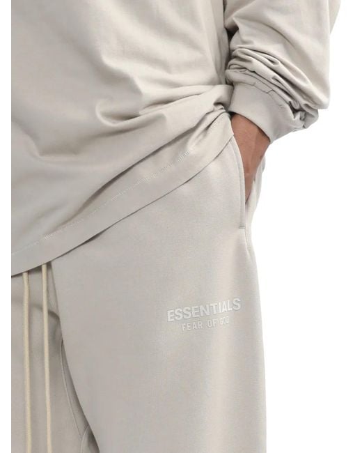 Fear Of God Gray Logo-Print Jersey Track Pants for men
