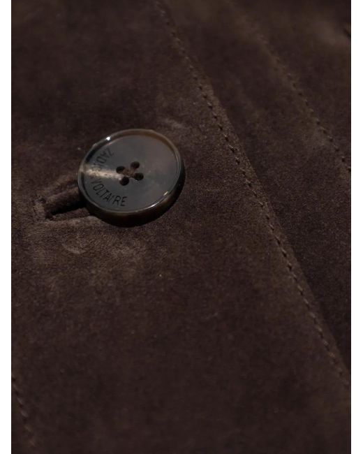 Zadig & Voltaire Brown Lessa Button-Up Jacket