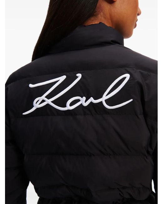 Karl Lagerfeld Black Lightweight Puffer Jacket