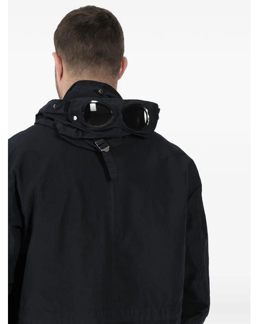 C P Company Black Goggle Hood Jacket for men