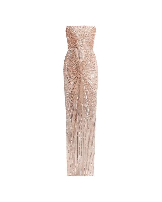 Bronx and Banco White Dahlia Strapless Maxi Dress