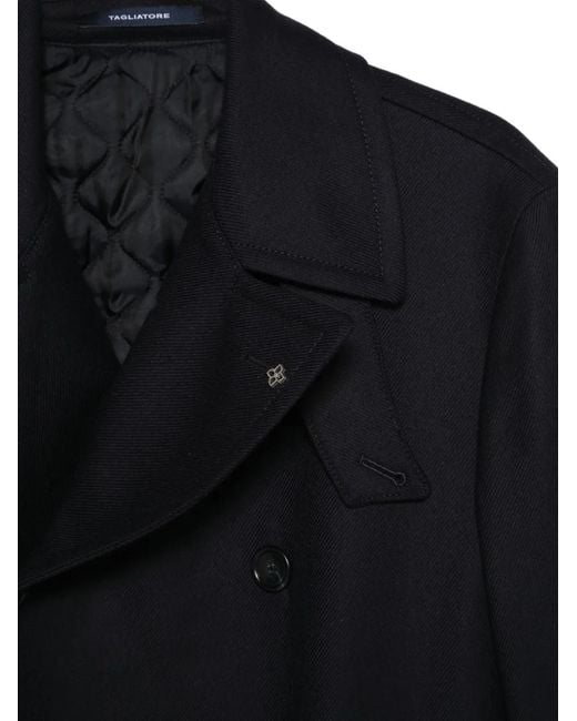 Tagliatore Black Lawrence Coat for men