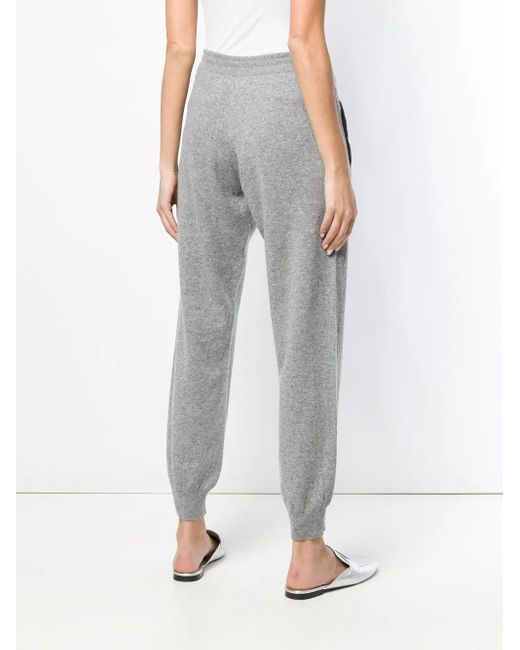 Barrie Gray Drawstring Cashmere Track Pants