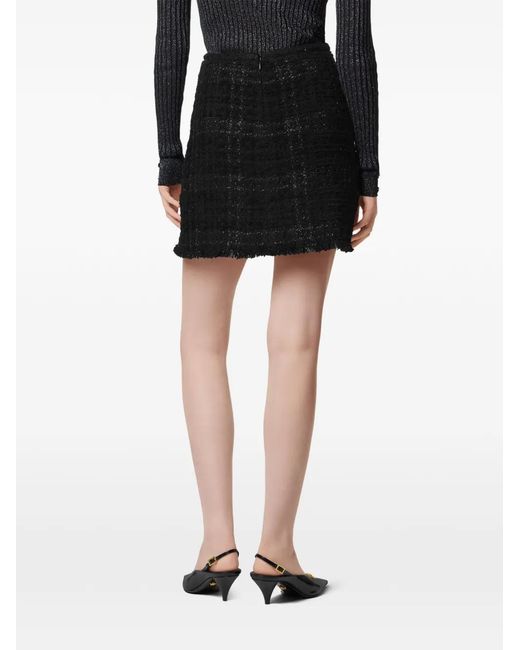 Versace Geruite Mini-Rok in het Black