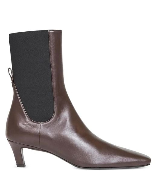 Totême Brown 50Mm Leather Chelsea Boots