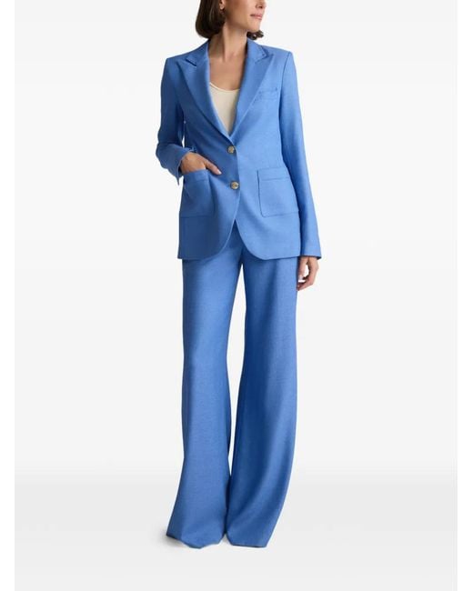 St. John Blue Long Sleeve Suiting Jacket