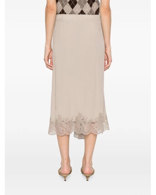 P.A.R.O.S.H. Natural Arnia Midi Skirt