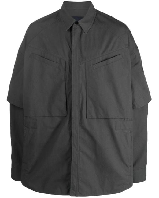 Chemise En Coton À Manches Détachables Juun.J pour homme en coloris Gray
